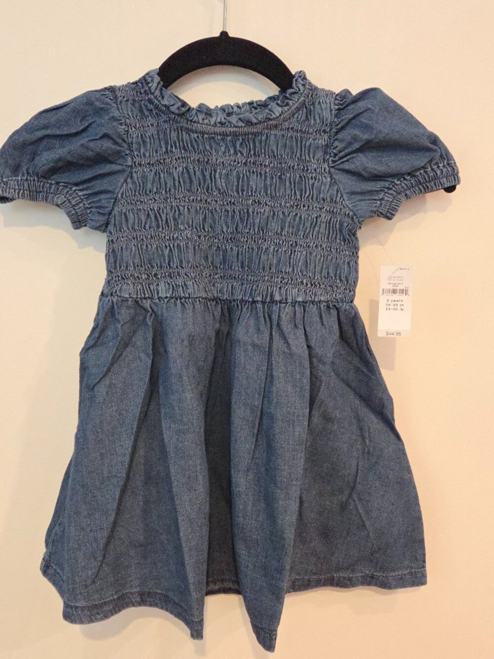 Baby GAP Denim Puff Sleeve Dress – Toddler 3T | NWT